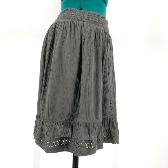 Only Khaki Khloe Plissé Lined Short Circle Skirt, EU 36/US 4 - Picture 9 of 16